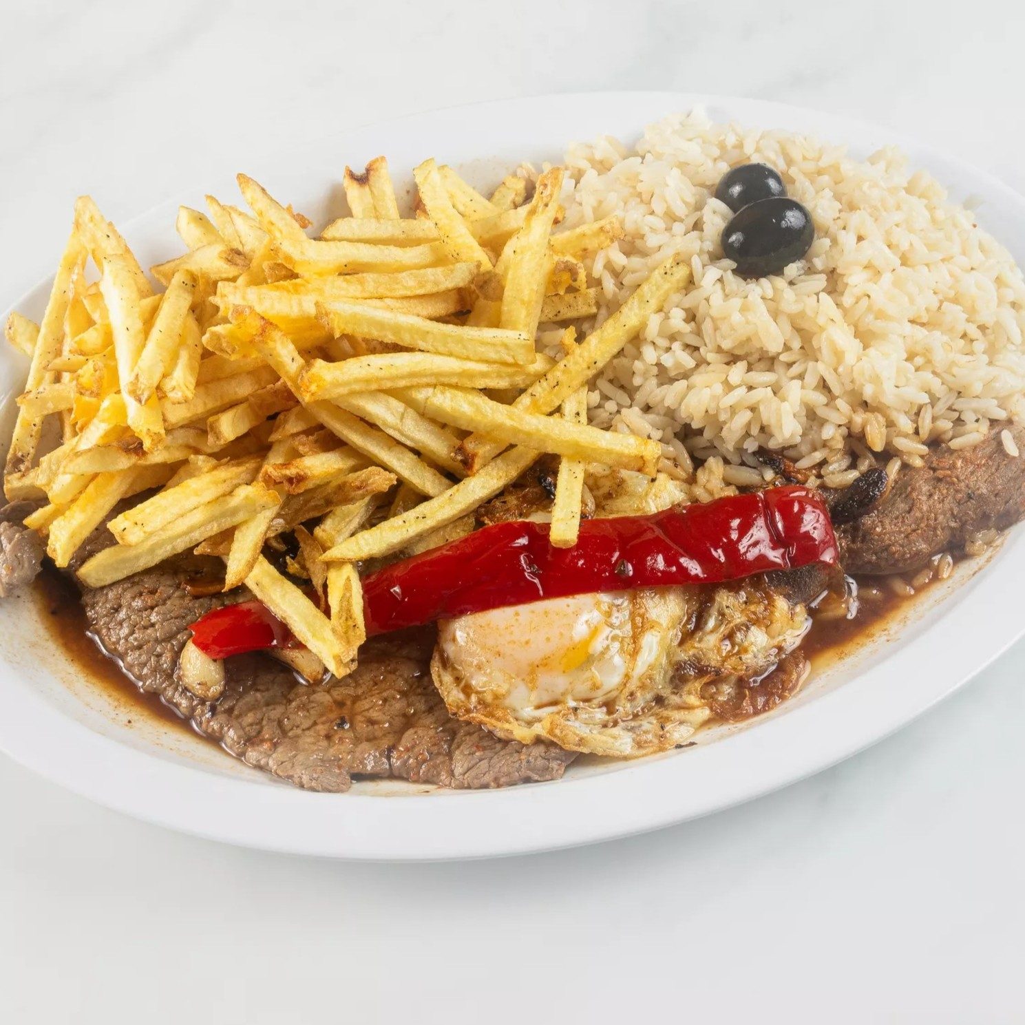 Portuguese steak plate.
