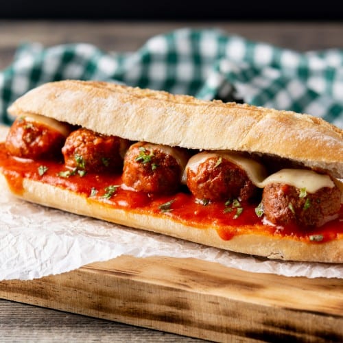 Meatball Parmigiano Sub.
