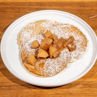 Buttermilk Pancakes with an Apple Pear Topping