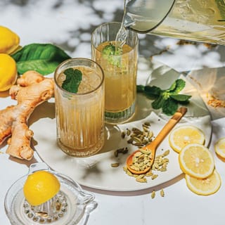 Fresh Ginger Cardamom Lemonade 32 oz ( family Size)