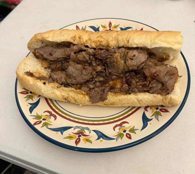 Grilled Roast Beef & Gravy.