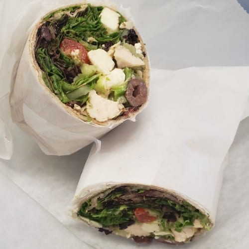 Traditional Greek Mediterranean Wrap.