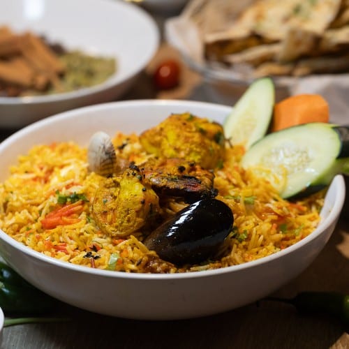 Seafood Biryani.