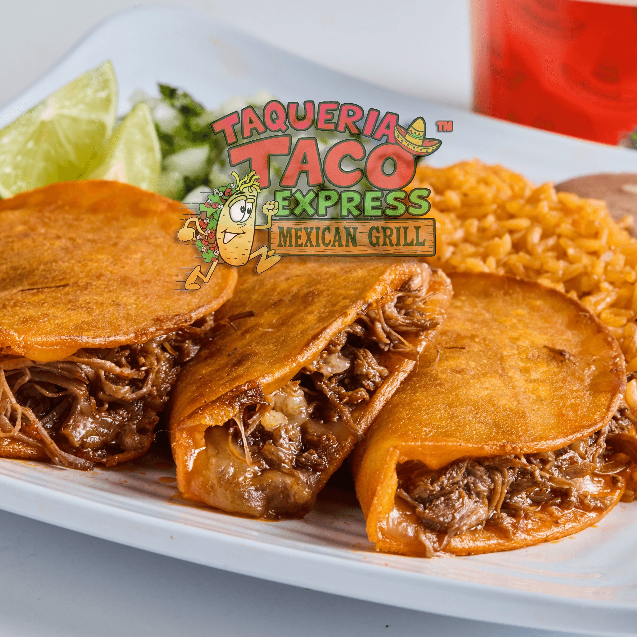 Queso Birria Taco Plate.