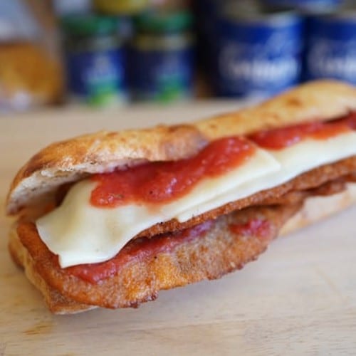 Chicken Parmigiana Sub.