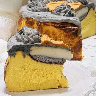 Pumpkin Mochi Basque Slice南瓜黑芝麻麻薯巴斯克切块