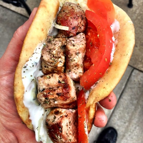 Shish-Ka-Bob(Pork) Sandwich.
