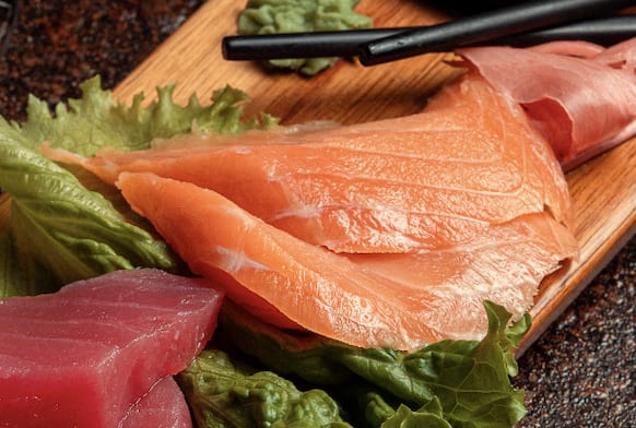 Salmon Sashimi.