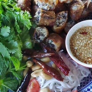 Vegetarian Lao Style Fried Spring Rolls