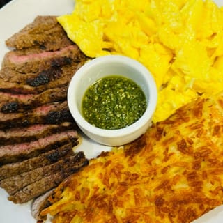 STEAK AND EGGS