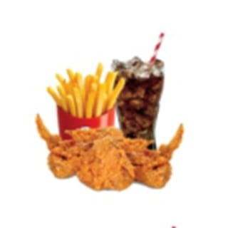Fried Chicken Wings & French Fries & Soda