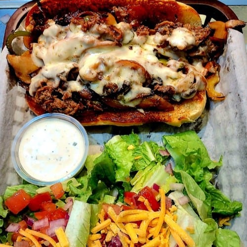 Brew's Philly Sandwich.