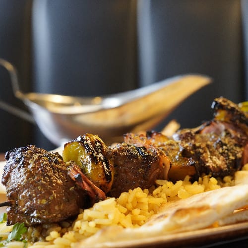 Beef Kebab Dinner.