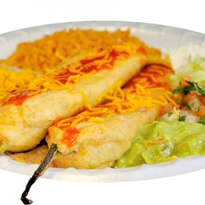 14. Chiles Rellenos Plate.