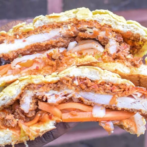 Hong Kong Hot Chicken Katsu BoLoBaowich 辣吉列雞扒菠蘿包治.