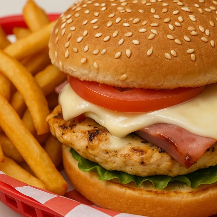 Backwoods Ch-Grilled Chicken basket.