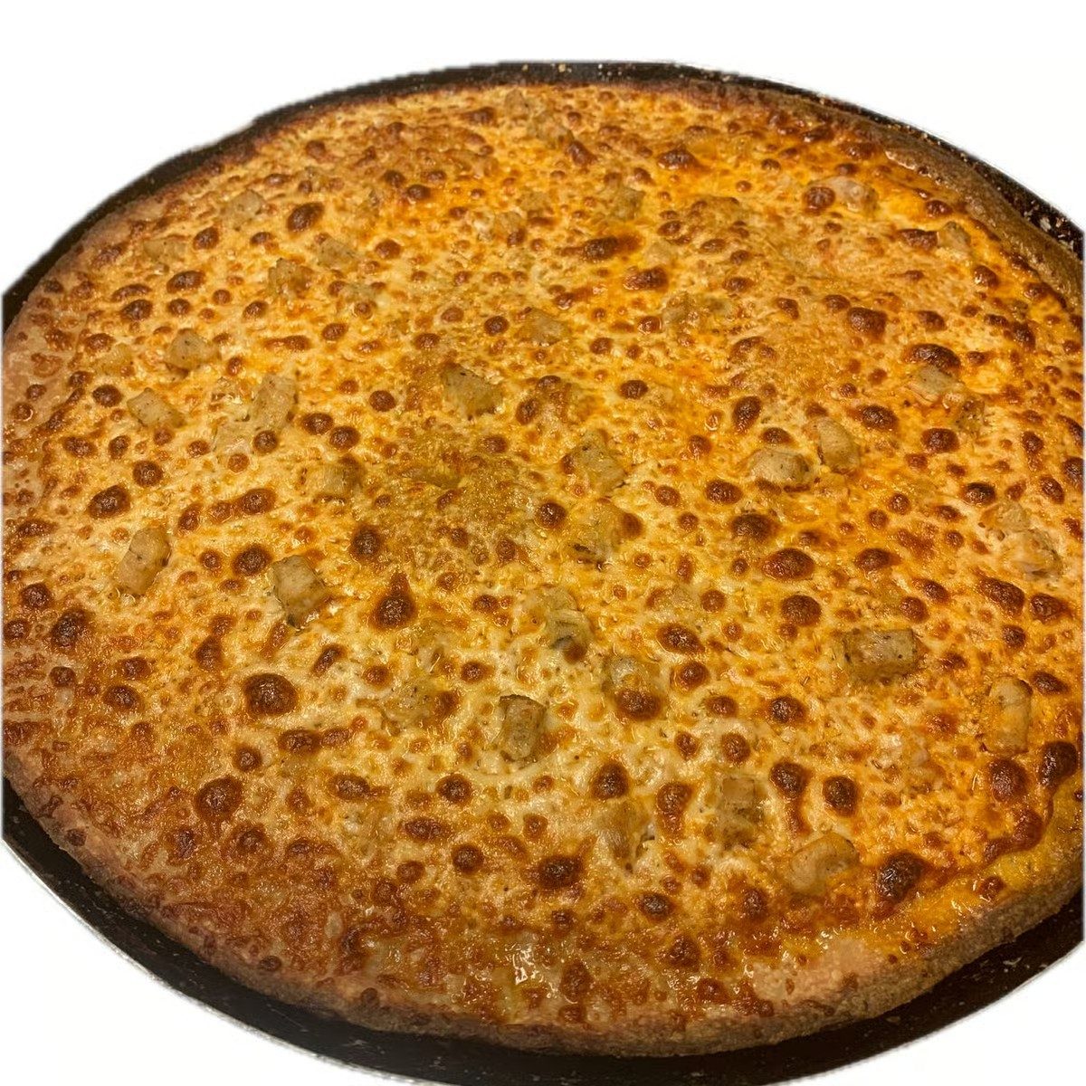 BBQ or Buffalo Chicken Pizza.