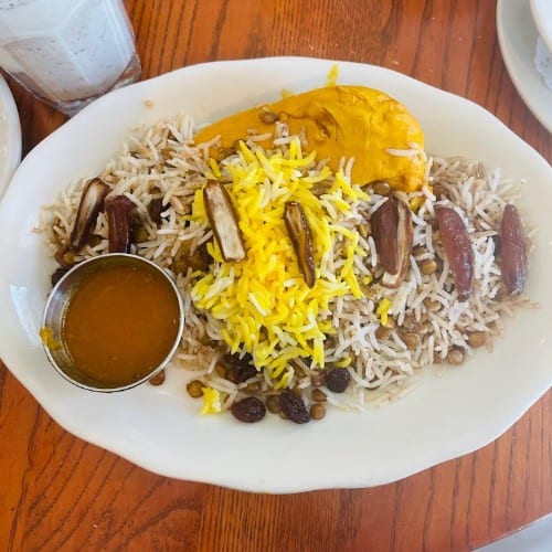 Addas Polo with Chicken (Monday & Thursday).