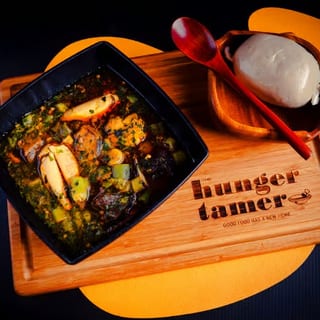 Banku and Okra (Fish/Goat/Crabs)