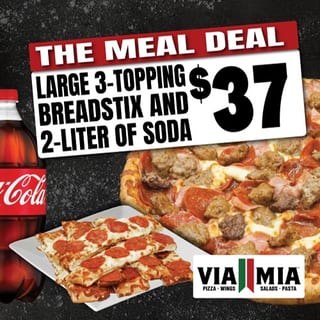 Large 3 Topping Pizza + Any 1 Order of Breadstix And a 2 Liter of SODA