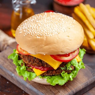Cheese Burger with Fries