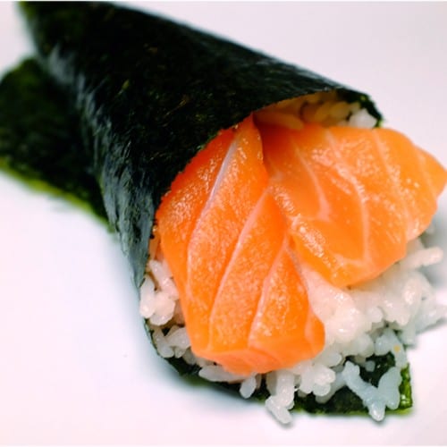 Salmon Temaki.