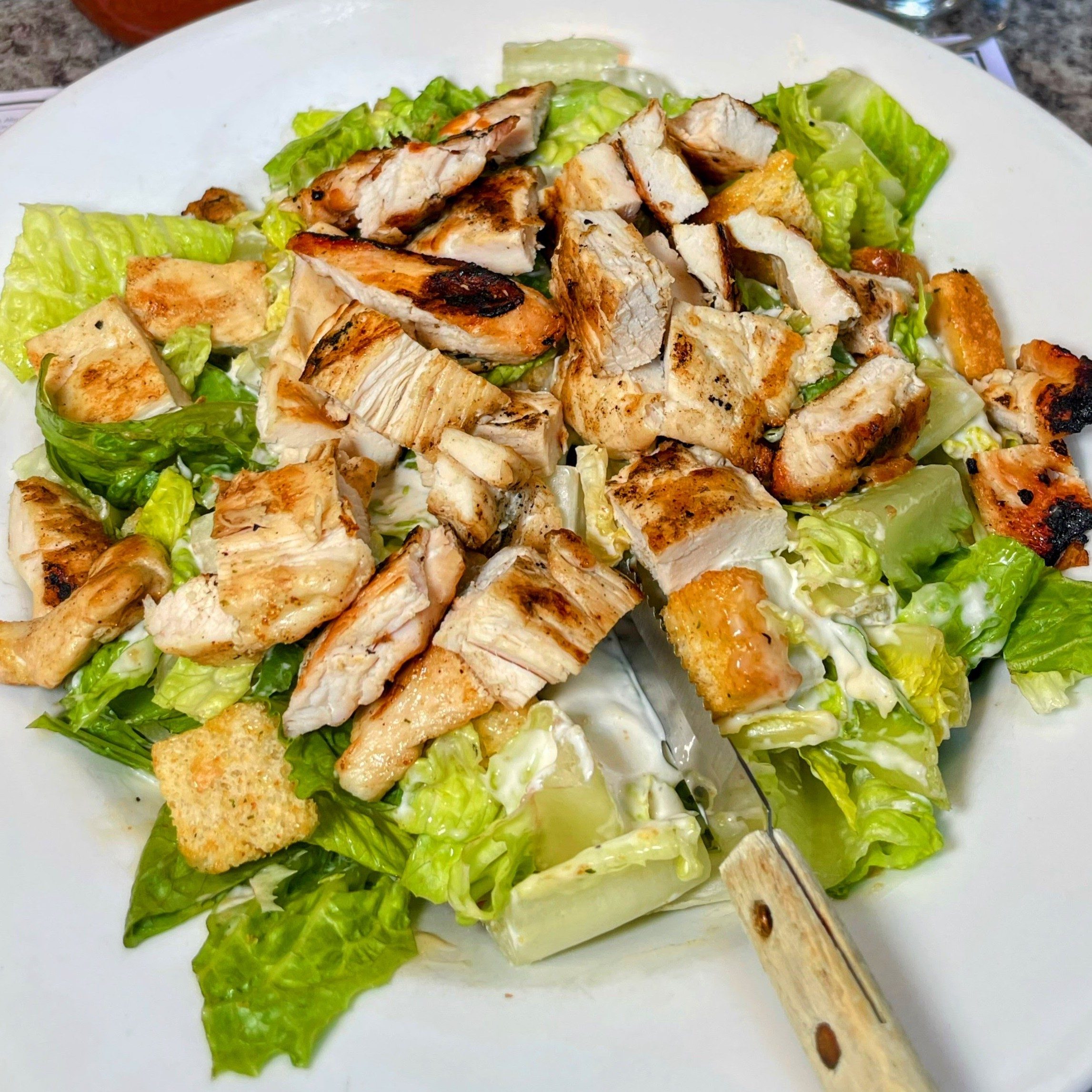 Caesar Salad with Grilled Chicken.