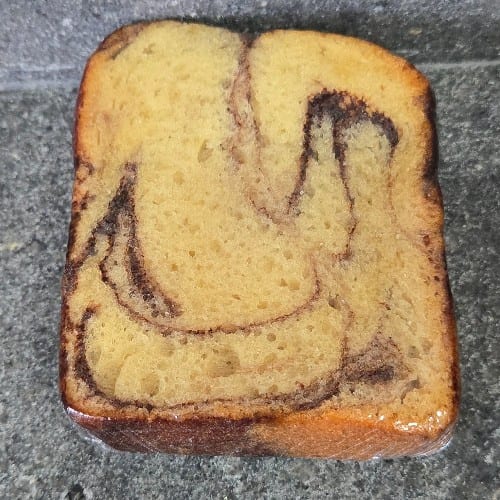 Slice of marble loaf.