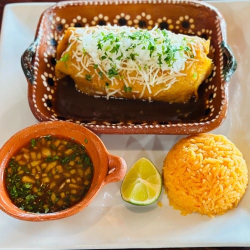Birria Burrito Plate.