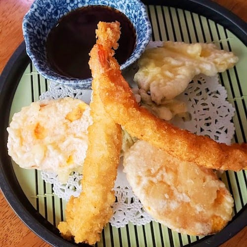 Shrimp and Vegetable Tempura Appetizer.