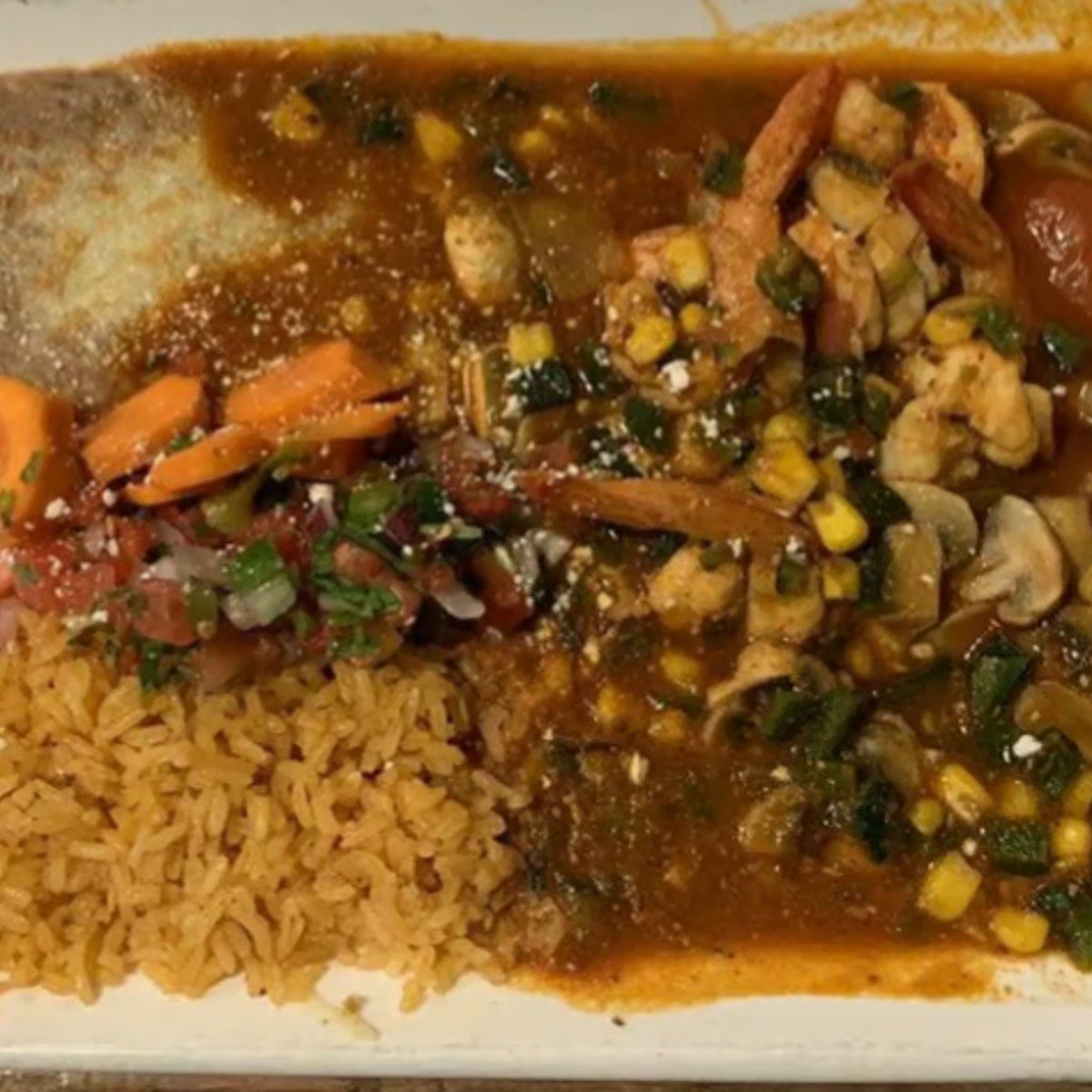 Camarones en Salsa Chipotle.