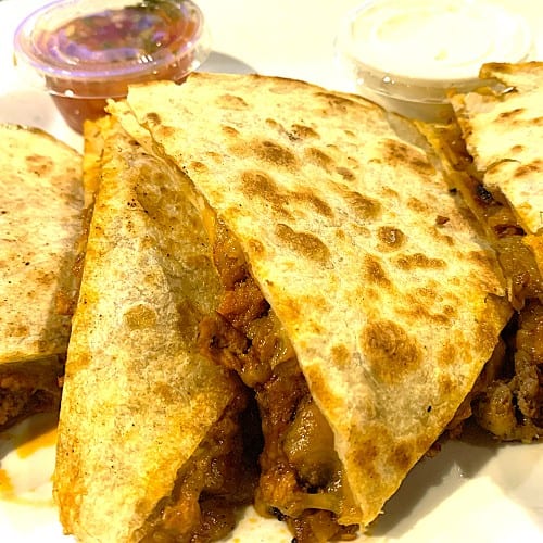 AL PASTOR (Pork and Pineapple) QUESADILLA.