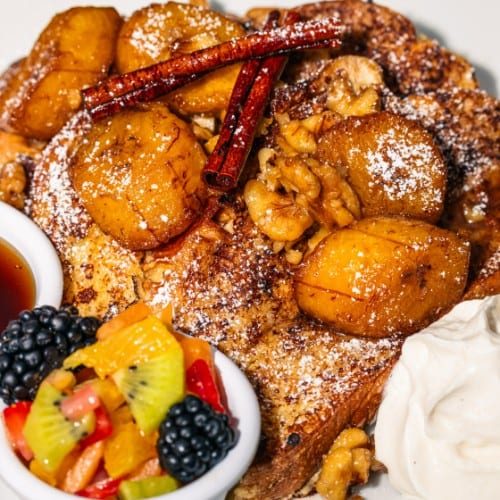 Banana Bourbon French Toast.