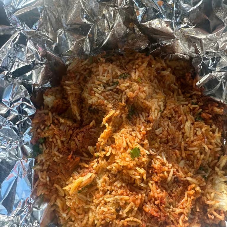Lamb biryani.