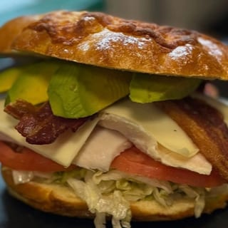 Turkey Bacon Avocado Breakfast Sandwich