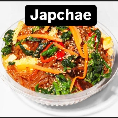 Japchae (Sweet Potato Noodles).
