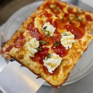 Pepperoni Honey Deniro Pizza - Square Pie.