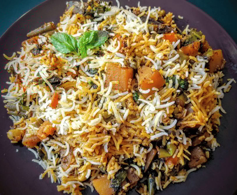 Veg Dum Biryani.