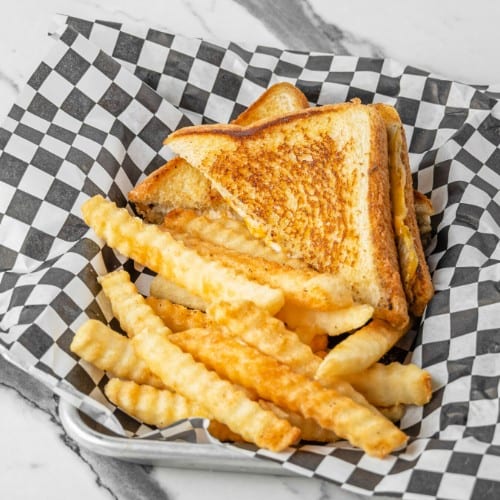 Kids Grilled Cheese Basket.