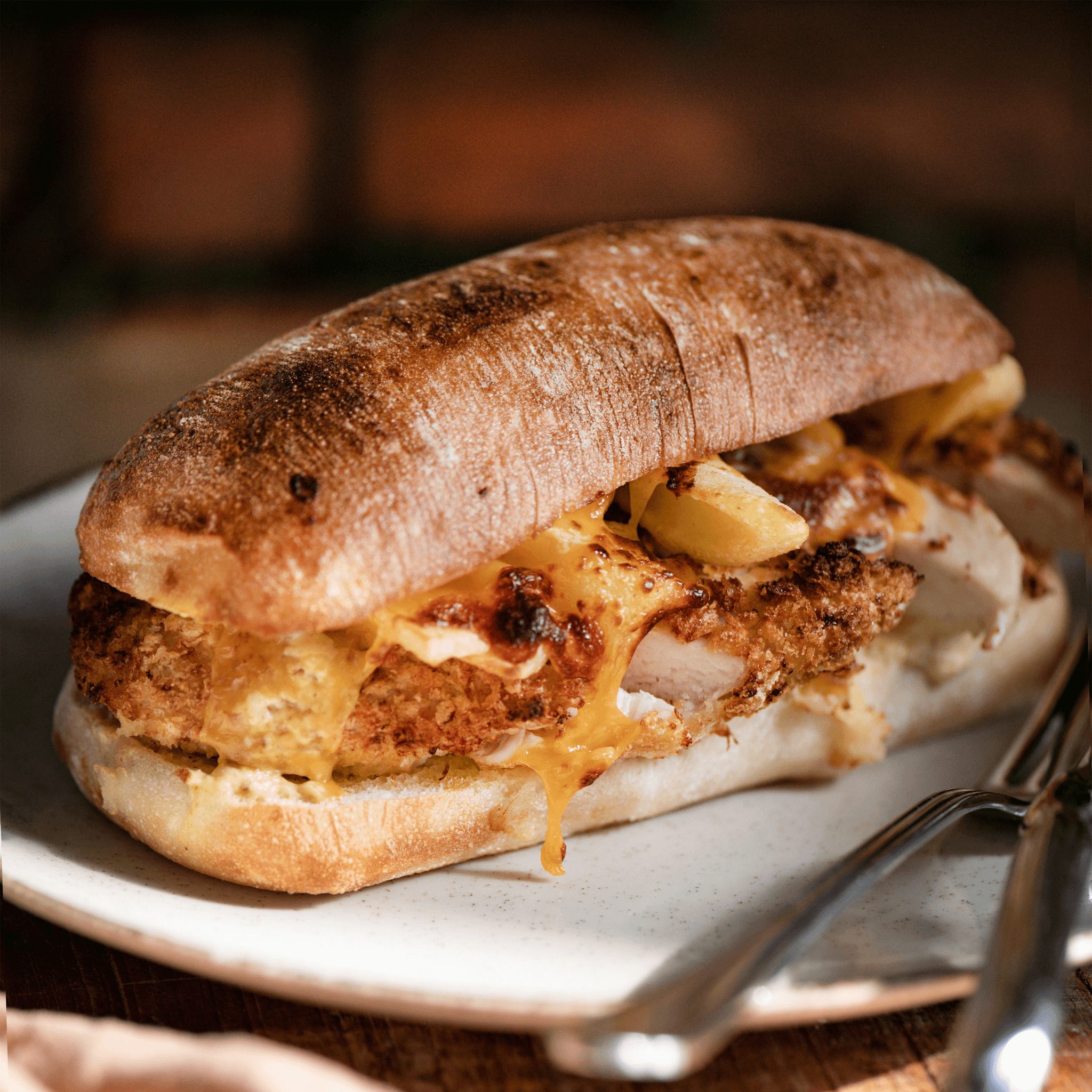 Chicken Parmigiana Hoagie.