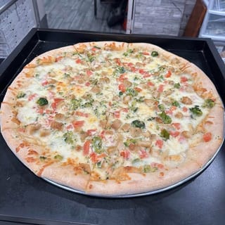 Chicken Alfredo Pizza Slice