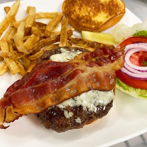 Bacon Bleu Cheese Burger.