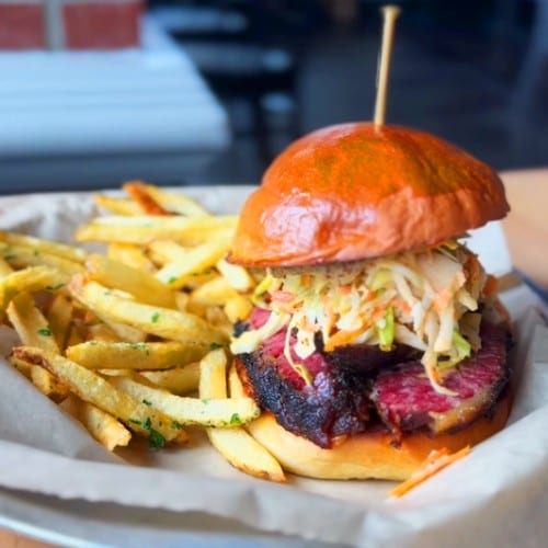 Hot Pastrami Burger.