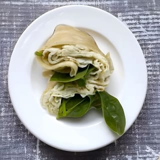 Egg Whites with Spinach Wrap