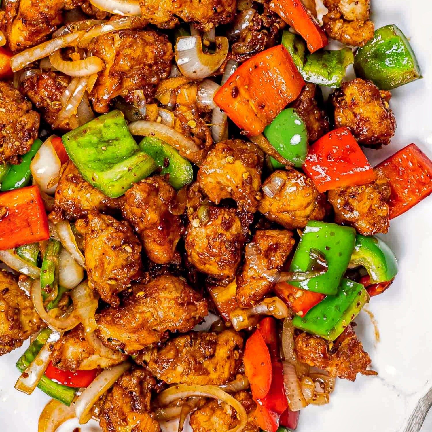 Schezwan Chicken (Dry).