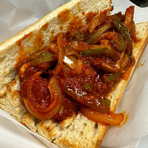 Sausage, Peppers & Onions Sub.