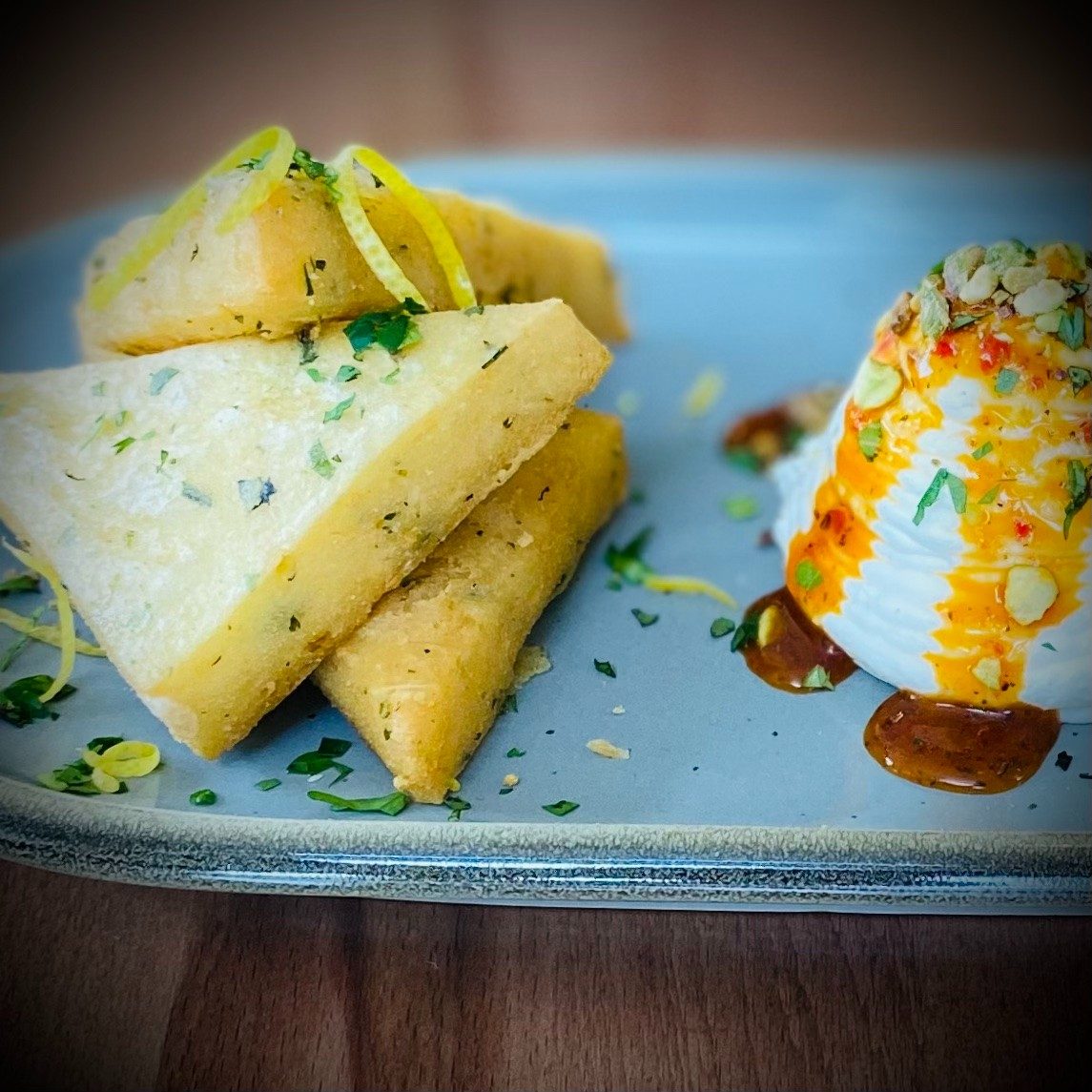 Panelle and Ricotta.