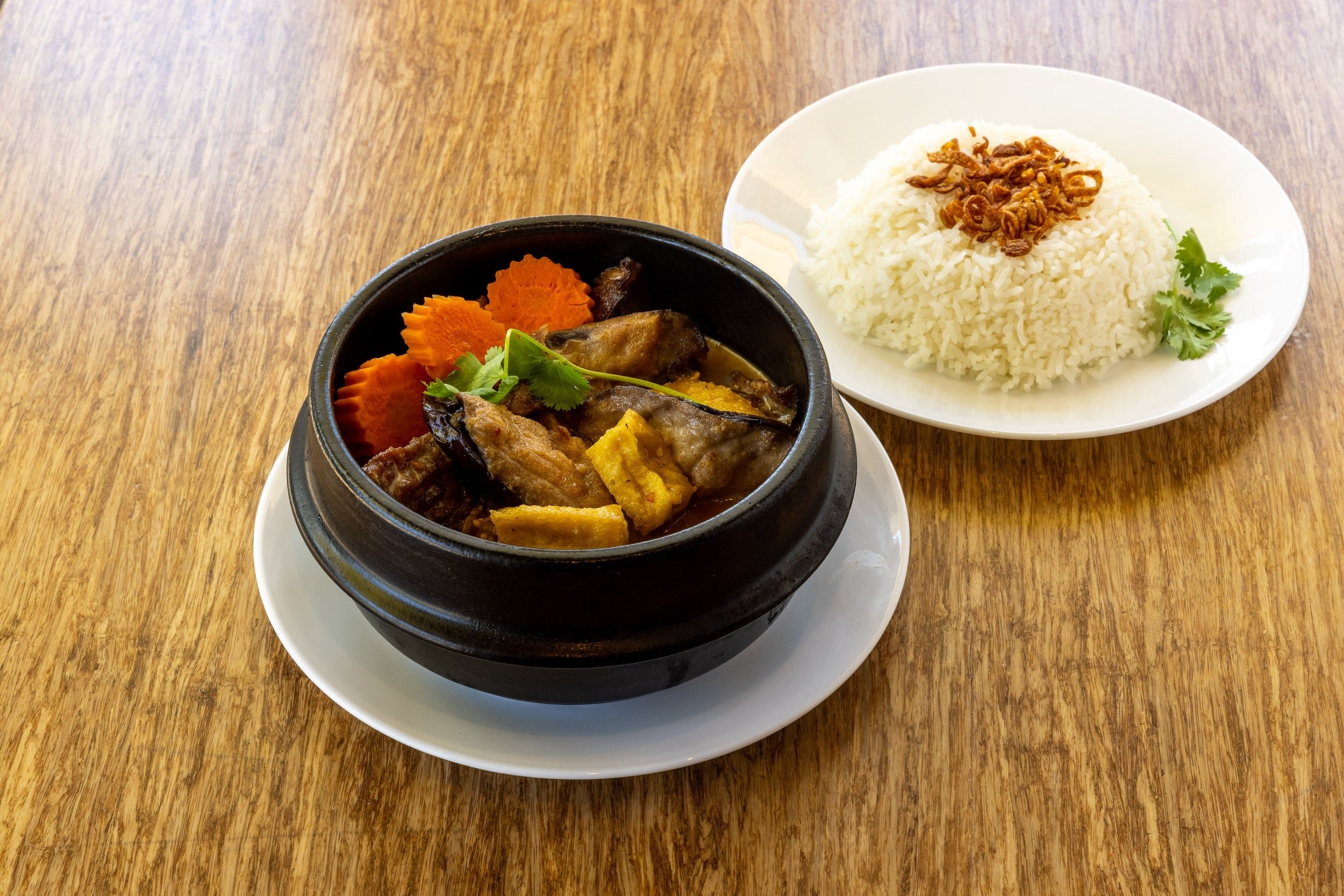 Garlic Tofu Eggplant (Ca Tim Xao Dau Hu & Toi).