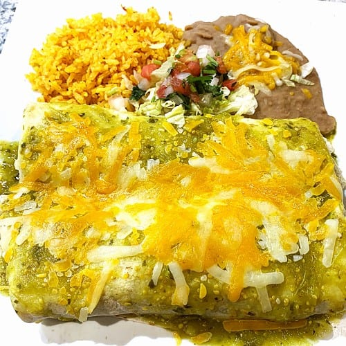 SPICY PORK ENCHILADA.