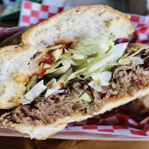 Turkey Cheddar Bacon Melt Sandwich.